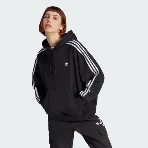 Hoodies And Sweatshirts, French Terry Hoodie, Adidas Shop, Adidas Hoodie, Striped Hoodie, French Terry Fabric, Women Lifestyle, Oversized Hoodie, Adidas Online