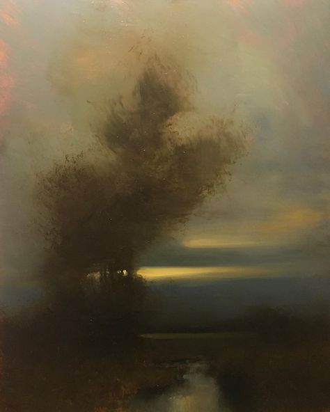 Justin T. Worrell on Instagram: “16” x 20” oil on panel. #tonalism #tonalist #tonalistlandscape #landscapepainting #painting #paintings #art #artistsoninstagram #artist…” Tonalism Paintings, Liminal Painting, Tonalism Art, Sublime Painting, Moody Paintings, Sublime Landscape, Tonalist Paintings, Monochromatic Painting, Moody Painting