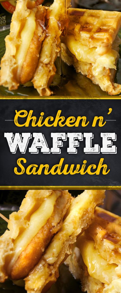 Waffle Iron Grilled Cheese Sandwiches, Chicken An Waffles, Spicy Chicken Waffle Sandwich, Chicken And Waffle Breakfast Sandwich, Waffle Grilled Cheese, Chicken And Waffles With Spicy Syrup, Bacon Egg And Cheese Waffle Sandwich, Maple Waffle Breakfast Sandwich, Waffle Sandwich Breakfast