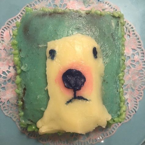 Goofy Cake, Cursed Cakes, Ugly Cakes, Alt Aesthetic, Birthday Baking, Dog Birthday Cake, Funny Birthday Cakes, Aesthetic Cottagecore, Cute Baking