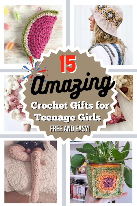 Today’s post will be on a compilation of cute and practical crochet things that would make lovely gifts for teenage girls! Most of them are beginner friendly and small in size, so they could be worked up easily and even last minute. Crochet Christmas Gifts For Girls, Diy Gifts For Teenage Girl, Unique Crochet Ideas Creative, Crocheted Gift Ideas, Crochet Gifts For Teens, Crochet Practical Ideas, Crochet Kids Gifts, Small Crochet Gifts Free Pattern, Crochet Projects Quick