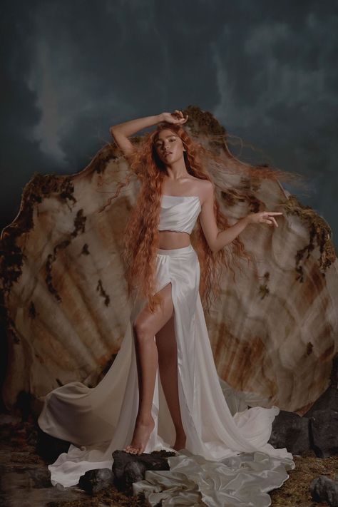 Greek Goddess Photoshoot, Goddess Shoot, Goddess Photoshoot, Pisces Season, My 18th Birthday, Debut Photoshoot, Aphrodite Goddess, Goddess Aesthetic, Birth Of Venus