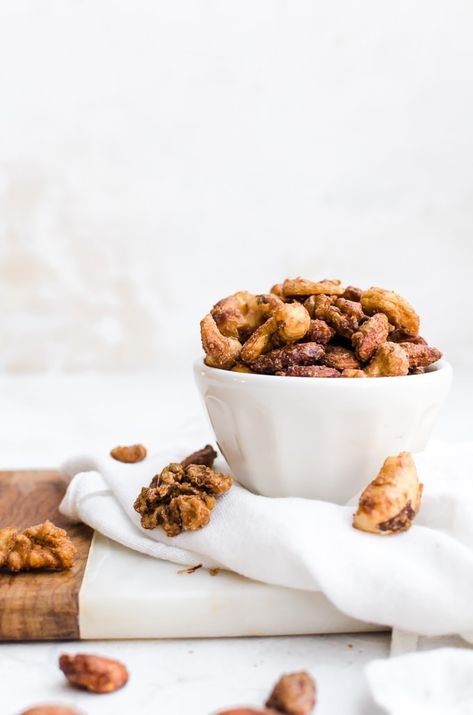 A deliciously irresistible candied mixed nuts Nuts Product Photography, Chips Photography, Moodboard Minimalist, Snack Photography, Midday Slump, Bakery Photos, Brand Aesthetics, Vegetarian Recipes Dessert, Food Photography Composition