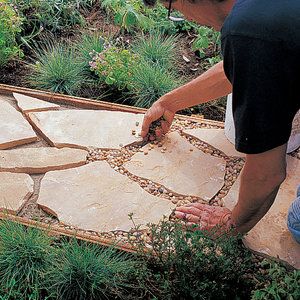 Privacy Ideas, Flagstone Path, Patio Privacy, Flower Tower, Flagstone Patio, Garden Walkway, Faux Fireplace, Have Inspiration, Ideas Patio