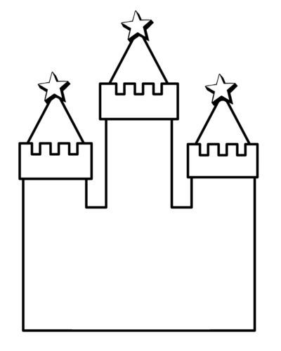 Sand Castle Craft, Castle Template, Castle Printable, Paper Castle, Castle Clipart, Summer Preschool Crafts, Castle Crafts, Castle Coloring Page, Fairy Tale Crafts