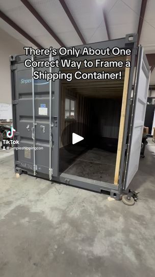 4K views · 4.9K reactions | There’s Only ‘About’ One Correct Way to Frame a Shipping Container, so Here it Is! #shippingcontainer #tinyhouse #framing | Simple Shipping Containers Shipping Container Renovation, Shipping Container Insulation, Conex Box Ideas, Shipping Container Storage Ideas, Shipping Container Gym, Shipping Container Ideas, Container Homes Ideas Design, Storage Container Ideas, Container Workshop