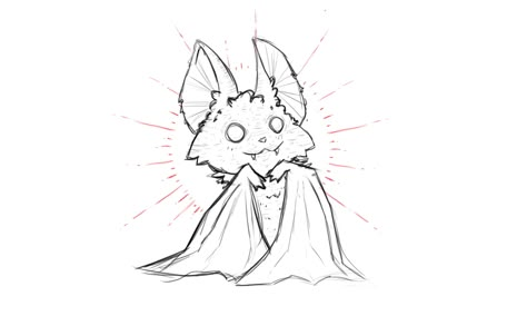 Cute Bat Sketch, Bat Cute Art, Bat Oc Drawing, Bat Skull Drawing, Cute Bat Illustration, Bat Drawing Reference, Bat Drawing Cute, Bat Sketches, Cute Bat Art