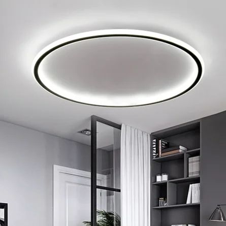 Latitude Run® Folko 1-Light 19.68" LED Flush Mount | Wayfair Circle Ceiling Light, Round Ceiling Light, Traditional Lamps, Modern Led Ceiling Lights, Living Room Balcony, Room Balcony, Round Chandelier, Semi Flush Ceiling Lights, Card Tricks