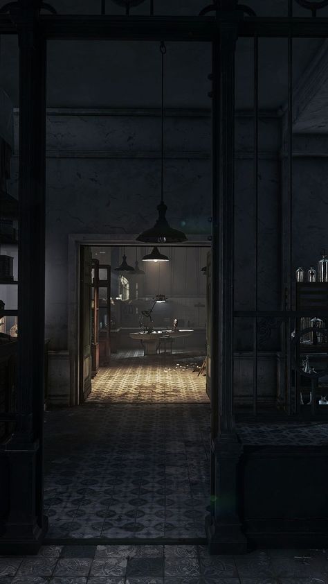 Decontamination Room, Background Horror, Wallpaper Horror, Horror Background, Dishonored 2, Level Design, Dishonored, Open Door, Nagasaki