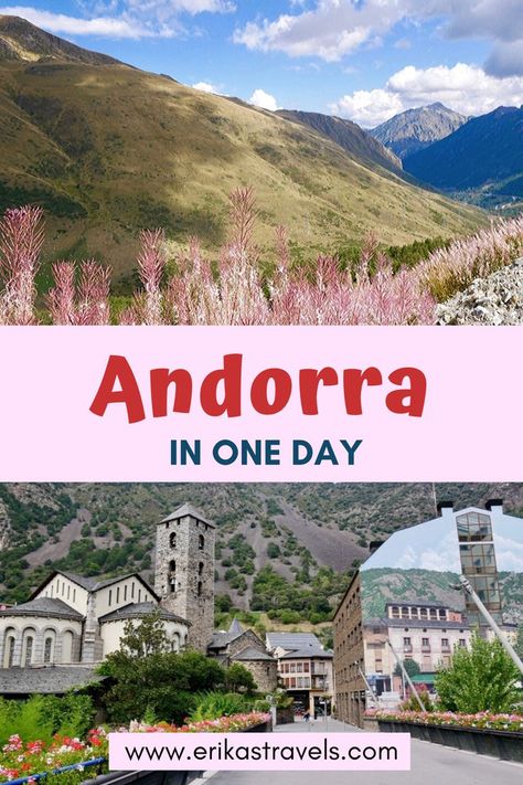 Discover the best of Andorra in one day. Nestled in the Pyrennees Mountains between Spain and France, Andorra is a popular skiing, hiking and shopping destination | Andorra travel | Andorra la Vella | Andorra Mountains | Andorra Spain France Andorra La Vella City, Andora Italy, Andorra Travel, Day Trip From Barcelona, South Europe, Backpacking Spain, Andorra La Vella, Trip To France, Instagram Places