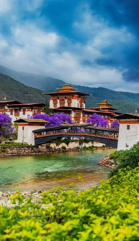 Bhutan 🇧🇹 Thimpu Bhutan tourism industry monastery Buddhist temple monks Buddhism Lord Buddha sacred place holy temple⛩ Asian tourism travel and vlogs Bhutan Travel, Thunder Dragon, Bhutan, Reign, Trip Planning, Travel Destinations, Natural Landmarks, House Styles, Travel