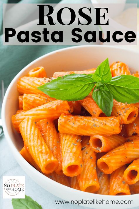 Italian Pink Sauce Recipe, Rose Pasta Sauce, Pasta With Grape Tomatoes, Rose Sauce Recipe, Homemade Beefaroni Recipe, Antipasto Platter Italian, Beefaroni Recipe, Rose Pasta, Homemade Meat Sauce