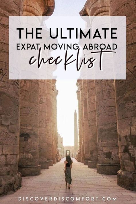 It’s easy to forget things when moving to another country, especially when you’re moving your entire life. We’ve moved a few times and we’re sharing our best checklist and tips for moving abroad. We try to keep our recommendations ultra narrow so you don’t have to go dig through other choices.| long term travel | moving abroad | moving packing tips | expat | #movingabroad #expat #livingabroad #movingtips #discoverdiscomfort International Move Checklist, Live Abroad Quotes, Moving Packing Tips, Checklist For Moving, Moving To Another Country, Abroad Packing List, Moving Countries, Moving Hacks Packing, Tips For Moving