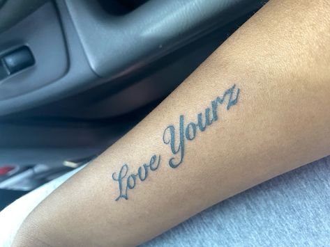 Love Yourz J Cole Tattoo Men, Love Yourz Tats, Partynextdoor Tattoo Ideas, Partynextdoor Tattoo, J Cole Inspired Tattoo, Love Yourz J Cole Tattoo, Love Yourz J Cole, Tattoo Patchwork, J Cole Tattoo