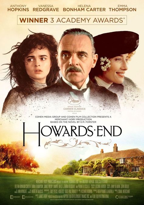 Leonard Bast, Anthony Hopkins Movies, Howards End, Clueless Movie, Period Drama Movies, Edwardian England, Howard End, Best Films, Vanessa Redgrave