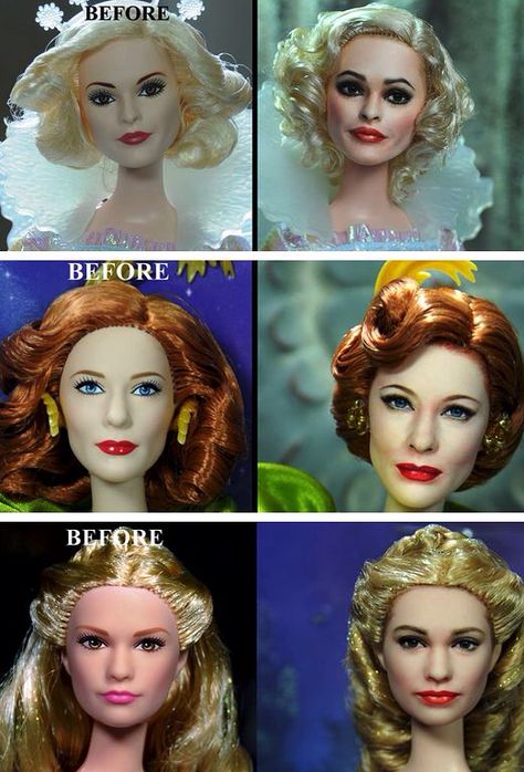 Lady Tremaine, Disney Barbie Dolls, Cinderella 2015, Anna Doll, Ooak Barbie, Custom Monster High Dolls, Disney Characters Videos, Cinderella Disney, Realistic Dolls