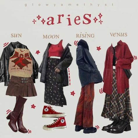 Weather Themed Outfits, Aries Mars Aesthetic, Aries Inspired Outfits, Aries Fashion Aesthetic, Aries Outfits Aesthetic, Aries Aesthetic Outfit, Aries Fashion, Aries Style, Aries Outfits