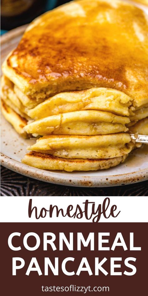 Cornmeal Pancakes Pioneer Woman, Pancakes With Cornmeal, Corn Meal Pancake Recipe, Cornmeal Pancakes Recipe, Corn Bread Pancakes, Corn Meal Pancakes, Cornmeal Waffles Recipe, Cornmeal Breakfast, Corncakes Recipe