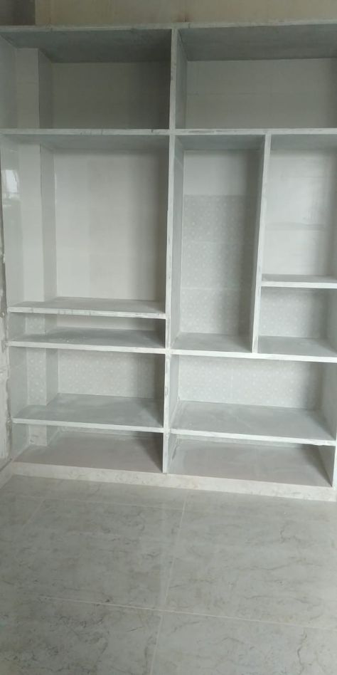 Marble Wardrobe Design Inside, Cupboard Ideas Bedroom Cement, Stone Wardrobe Design Bedroom, Bedroom Self Design Cement, Cement Wardrobe Design Bedroom, Granite Almari Design, Marble Almari Design, Almirah Shelf Design, Granite Cupboard Design