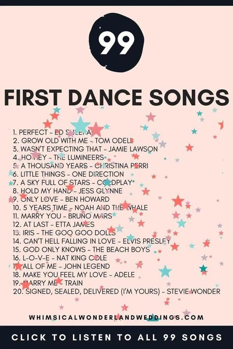 Songs For First Dance Wedding, First Song Wedding Dance, Songs To Dance To At A Wedding, Songs To Dance To, Best Dance Songs, Debut Songs, Wedding Song Ideas, Wedding Songs First Dance, Songs For Wedding