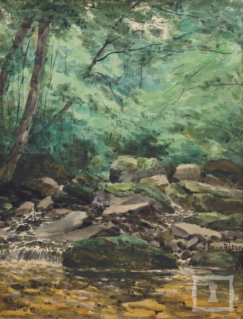 Aaron Edson's 'Babbling Brook' is a serene invitation to the soothing sights and sounds of nature's melody. The dappling light through the canopy plays upon the water's surface, while the brook's gentle murmur tells tales of the forest's whispered secrets. 🌿💦 #AaronEdson #BabblingBrook #WatercolorNature #ForestStream #ArtisticEscape #NatureArt #TranquilMoments Babbling Brook, Draw Something, Nature Art, Art Drawings, Forest, Drawings, Water, Art, Nature