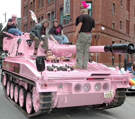 The Amnesty International Pink Tank 'On Patrol'.#jorgenca Ottoman Soldier, Mclaren P1 Black, Ferrari 458 Italia Spider, Pink Ferrari, Ferrari F80, Audi R8 V10, Ferrari California, Ferrari F12, Ferrari Laferrari