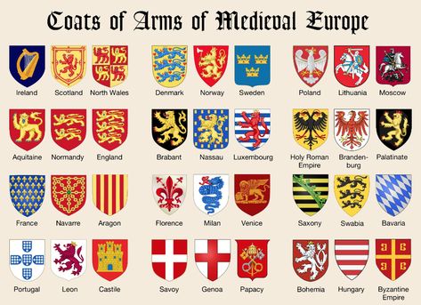 Home / Twitter Heraldry Design, Medieval Shields, Medieval Europe, Holy Roman Empire, Coats Of Arms, Medieval Knight, Coat Of Arm, Medieval History, European History