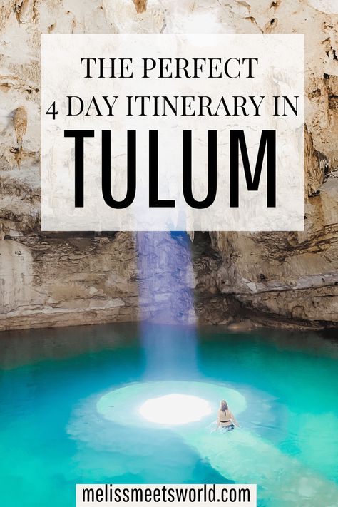 Tulum Itinerary: 4 Days in Tulum • Meliss Meets World Where To Stay In Tulum Mexico, Where To Stay In Tulum, What To Do In Tulum, Things To Do In Tulum Mexico, Tulum Itinerary, Travel Tulum, Mexico Travel Outfit, Tulum Resorts, Mexico Bucket List