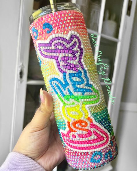 90s kid 90s nostalgia tumbler glitter resin epoxy alcohol ink tumbler cup 90s Tumbler, Alcohol Ink Tumbler, Lisa Frank Inspired, Bling Tumbler, Rhinestone Cups, Rainbow Leopard Print, Rainbow Leopard, Lisa Frank, 90s Nostalgia