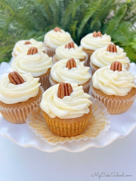 Sweet Potato Cupcakes Vanilla Wafer Cake, Lemon Sour Cream Cake, Almond Coconut Cake, Potato Cupcakes, My Cake School, Italian Cream Cake Recipe, Sweet Potato Pound Cake, Sweet Potato Cupcakes, Chocolate Covered Strawberry Cake