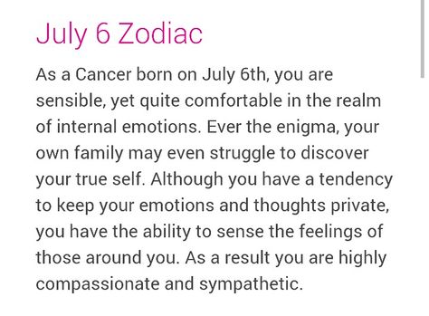 July 6 zodiac July Zodiac, July 6th, Discover Yourself, Positive Quotes, Word Search Puzzle, Quotes