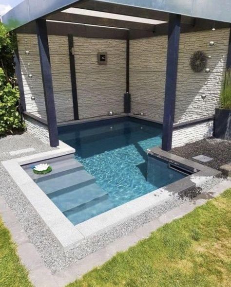 Design Per Patio, Dream Backyard Pool, Small Pool Design, Small Pools, Landscape Designs, Backyard Pool Designs, Garden Containers, Swimming Pools Backyard, Small Pool