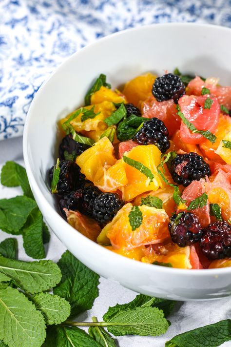 Grapefruit And Orange Salad, Fruit Salad With Grapefruit, Recipe With Oranges, Fruit Salad For Breakfast, Simple Fruit Salad, Salad With Oranges, Citrus Salad Recipes, Salad For Breakfast, Citrus Fruit Salad