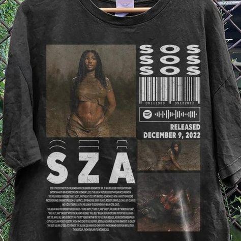 Sza Music Merch Shirt, Sza Sos Album 90s Tee Sza Music, Celebrity Merch, Sza Merch, Sza Sos, Merch Shirt, Music Merch, 90s Tees, Tee Shop, Bedroom