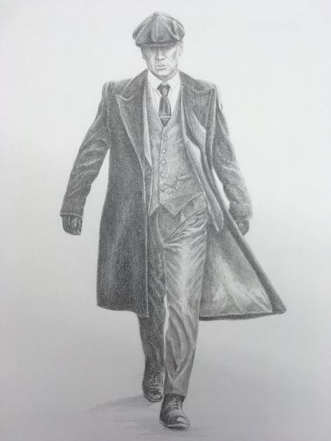 Tommy Shelby Sketch, Peaky Blinders Sketch, Tommy Shelby Drawing, Thomas Shelby Sketch, Thomas Shelby Drawing, Thomas Shelby Art, Rendering Drawing, Marvel Art Drawings, Red Right Hand