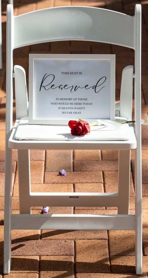 Reserved Wedding Signs, Loved One In Heaven, Lost Loved Ones, Reserved Seating, Country Theme Wedding, Country Theme, Cute Wedding, Seating Plan Wedding, Future Wedding Plans