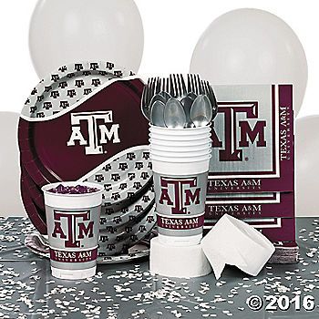 NCAA™ Texas A&M Aggies® Party Supplies Aggie Graduation Party, Aggie Ring Dunk, Aggie Ring Day, Ring Dunk, Aggie Ring, Backyard Graduation Party, Ring Day, Pregnancy Info, Football Birthday Party