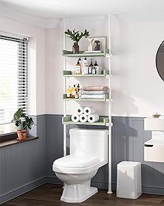 Over The Toilet Organizer, Over Toilet Storage Cabinet, Over The Toilet Storage Cabinet, Bathroom Wood Shelves, Over Toilet Storage, Shelves Over Toilet, Over The Toilet Storage, Toilet Shelves, Tidy Bathroom