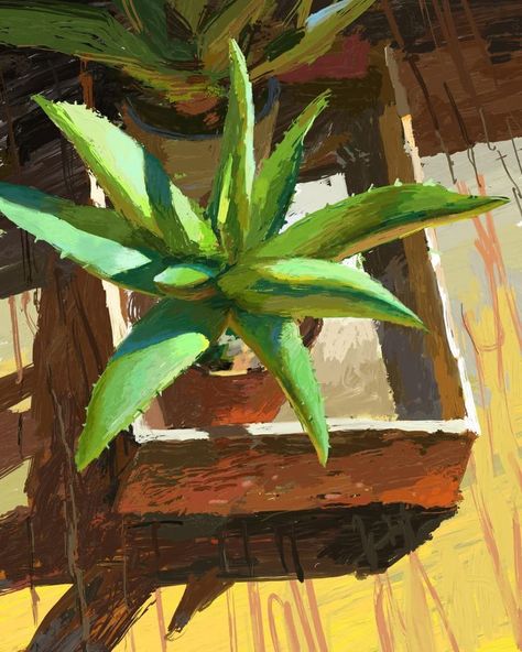 Infinite Painter, Illustration Animation, Different Ideas, Canvas Art Painting, Ipad Pro, Digital Painting, Aloe Vera, Plant Leaves, Painter