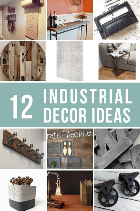 If you are into that industrial decor look, then you are in for a treat! Check out this article full of inspiration of home decor ideas that is sure to keep your home on trend with industrial style! #industrial #homedecor #decor #ideas #etsy Industrial Diy Decoration Ideas, Industrial Diy Decoration, Leather Couches, Industrial Diy, Industrial Home Design, Bad Inspiration, Industrial Interior Design, Globe Decor, Industrial Interiors