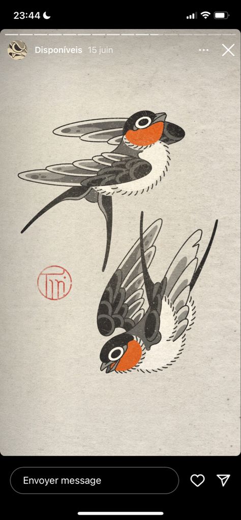 Jack Peppiette Tattoo, Japanese Tiger Tattoo, Japanese Animals, Sparrow Tattoo, Japanese Bird, Japan Tattoo Design, Traditional Tattoo Design, Japan Tattoo, Japanese Tattoo Designs