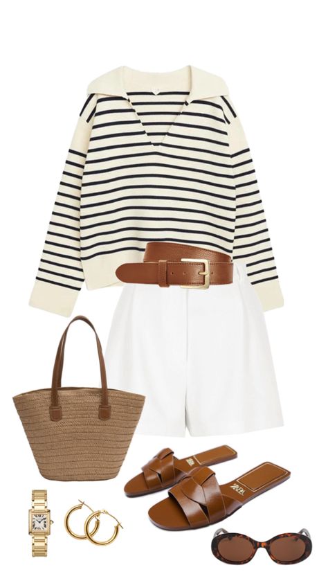 Hamptons Outfit Summer, Chic Mom Outfits, Hamptons Outfit, Italy Outfits, Hamptons Style, Looks Street Style, Causual Outfits, Warm Outfits, 가을 패션