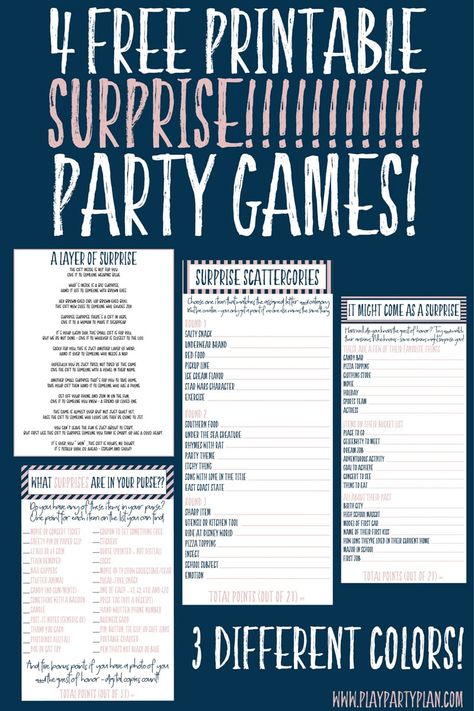 Need ideas for how to throw a surprise party for husband, for best friend, or even for mom? Tons of great surprise party ideas including themes, decorations, invitations, and even printable surprise party games! #printable #freebie #freeprintable #partyplanning #party #partyideas #partygames #games #Evite20 #ad 80th Bday Party Games, 60th Bday Party Games, 70th Birthday Games Ideas, Games To Play At A 60th Birthday Party, This Is Your Life Party Ideas, 50th Bday Party Games, 50th Birthday Game Ideas, Surprise Party Ideas For Best Friend, Surprise Party Games