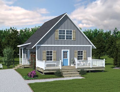 The Woodbridge A-Frame Cottage Home has 3 bedrooms, 1 full bath and 1 half bath. See amenities for Plan 001D-0086. Small 3 Bedroom Cabin, Small House Floor Plans 3 Bedroom Free Samples, Cabin Plans With Loft 3 Bedroom, 3 Bedroom A Frame House Plans Door, 3 Bedroom Cottage Plans With Loft, 1000 Sq Ft House, Frame Cottage, Vacation House Plans, Cottage Plans