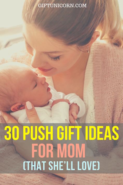 Having a new baby is one of the most memorable days for a couple. If you’re looking for a gift to help mark this incredible occasion, this list is full of amazing push present ideas for new moms. Hopefully, we can help make your search for the perfect push gift much easier! #pushpresent #pushgifts #pushpresentformom #pushgiftideas #giftsfornewmoms Push Basket For Mom, Push Present Ideas For Wife, Push Gifts For New Mom, New Mom Haircuts, Push Present Ideas, Mommy Survival Kit, Newborn Essentials List, New Mom Survival Kit, New Mom Workout