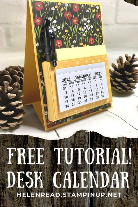 Diy Mini Calendar Ideas, Mini Desk Calendar Diy, Calendar Desk Design, Paper Calendar Ideas, Calendar Cards Ideas, Homemade Calendar Ideas, How To Make A Calendar, Diy Calendar Ideas How To Make, Stampin Up Calendar Ideas