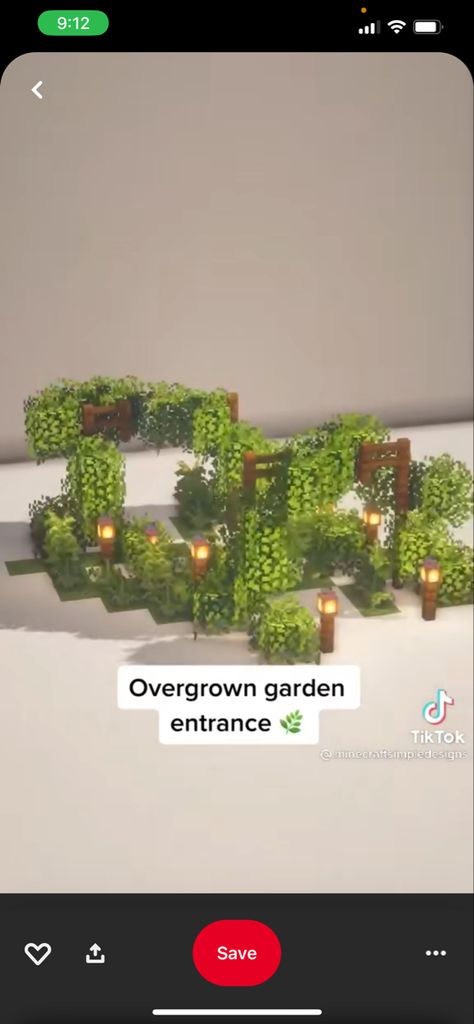 Cool Minecraft Entrance, Overgrown Garden Minecraft, Minecraft Overgrown Entrance, Garden Entrance Minecraft, Minecraft Entrance, Minecraft Floor Designs, Garden Minecraft, Minecraft Underground, Minecraft Garden