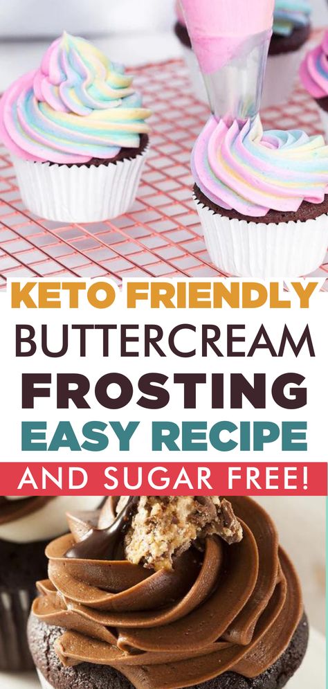 Are you looking for a delicious and guilt-free way to top off your cupcakes or cakes? Try this sugar-free buttercream frosting recipe! With its creamy and silky texture, this keto cupcake frosting will be sure to please even the pickiest of eaters. Ready to learn how to make sugar free buttercream frosting? Read on! Keto Cupcake Frosting, Keto Butter Cream Frosting, Keto Cake Frosting Recipes, Keto Frosting Recipe, Sugar Free Icing Recipe Frostings, Sugar Free Cake Frosting, Sugar Free Icing Recipe, Sugar Free Buttercream Frosting, Keto Buttercream Frosting