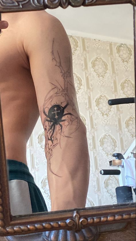 Sigil Tattoo, Sharpie Tattoos, Clever Tattoos, Biomechanical Tattoo, Back Tattoos For Guys, Spider Tattoo, Tatuaje A Color, Small Tattoos For Guys, Black Ink Tattoos