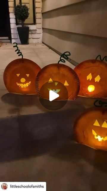 Lindsay Smith on Instagram: "Anyone else’s kids begging to carve pumpkins already?! 🙋🏼‍♀️  If we do them too early they will go rotten by Halloween and I do not want gnats hanging around my front door, so this is a great alternative until then. Also great for any kids who don’t like to carve pumpkins (sensory sensitive,) but still want to “carve” a fun Jack-o-lantern face. Or a simple craft for any age! 🙌🏼  🎃Supplies: - 2 paper plates - orange paint - green pipe cleaner - hot glue gun or stapler  🎃Directions: - Have your kids paint the bottom of 2 paper plates orange. Let dry. - Have them draw their Jack-o-lantern face and help cut it out. - Curl a pipe cleaner around a pencil and staple it to the top of one paper plate. - Hot glue or staple the two plates together, facing each other Lindsay Smith, Bridal Lunch, October Preschool, Sensory Sensitive, Carve Pumpkins, Alzheimers Activities, October Calendar, Jack O Lantern Faces, Lantern Ideas